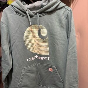 Carhartt Sage Green Logo Hoodie